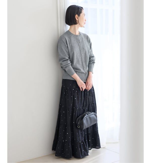 IENA「《新色あり/追加2》LEVITAロングスリーブカーディガン」|カーディガン|