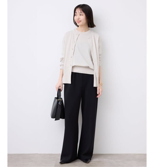 SLOBE IENA「《シリーズあり》コットンキュプラクルーネックカーディガン」|カーディガン|