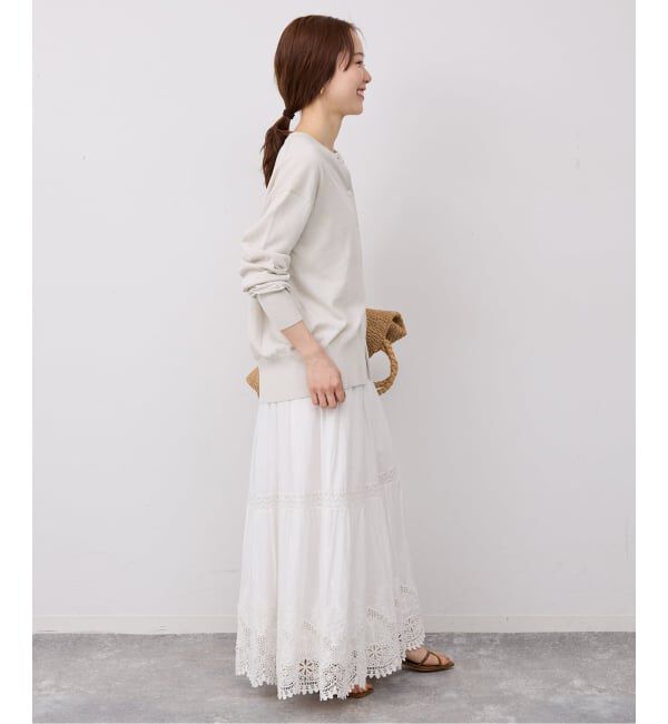 SLOBE IENA「《シリーズあり》コットンキュプラクルーネックカーディガン」|カーディガン|