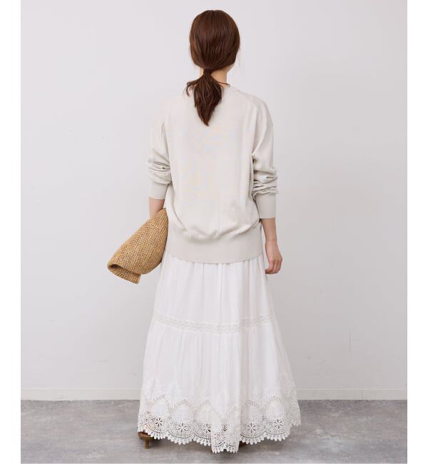 SLOBE IENA「《シリーズあり》コットンキュプラクルーネックカーディガン」|カーディガン|