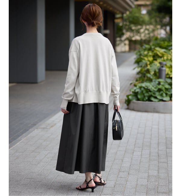 SLOBE IENA「《シリーズあり》コットンキュプラクルーネックカーディガン」|カーディガン|