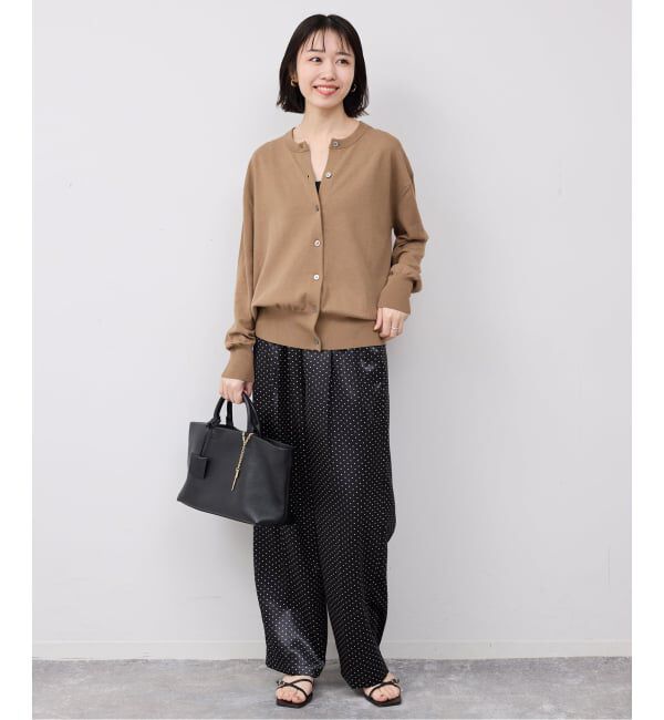 SLOBE IENA「《シリーズあり》コットンキュプラクルーネックカーディガン」|カーディガン|