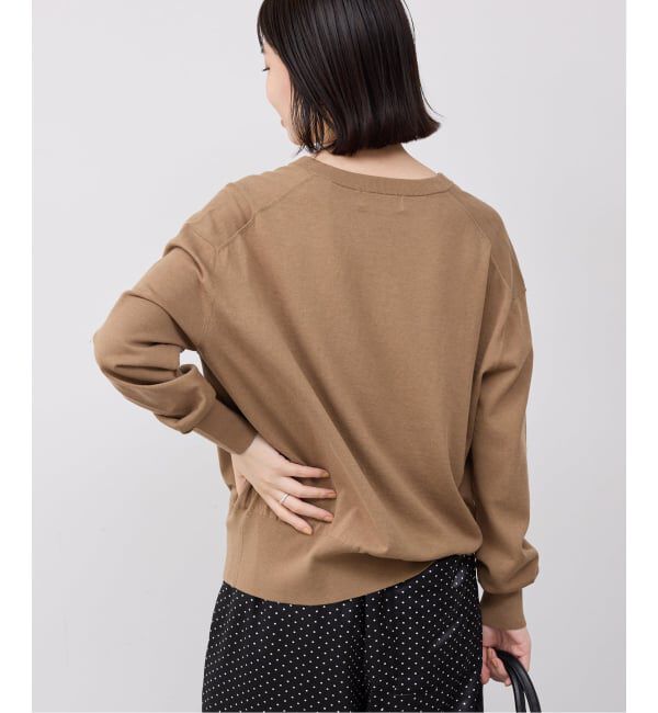 SLOBE IENA「《シリーズあり》コットンキュプラクルーネックカーディガン」|カーディガン|