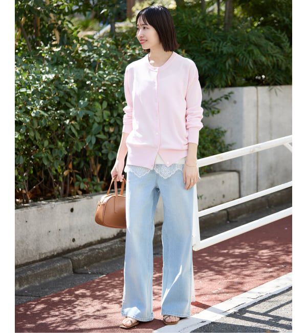 SLOBE IENA「《シリーズあり》コットンキュプラクルーネックカーディガン」|カーディガン|