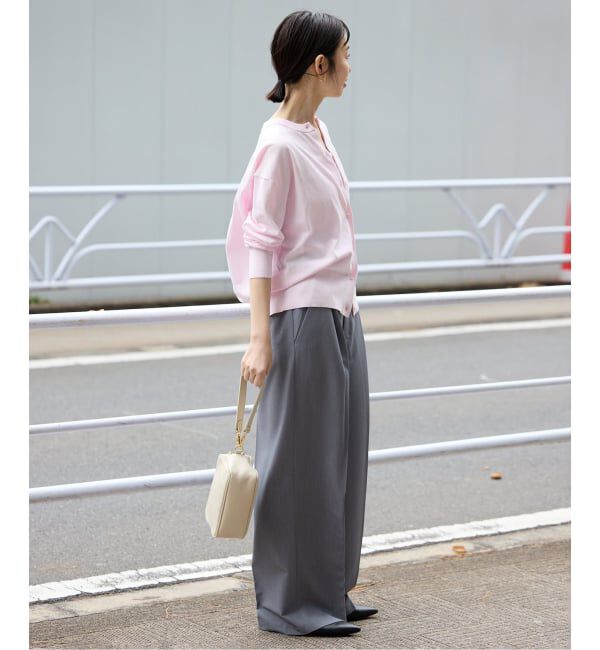 SLOBE IENA「《シリーズあり》コットンキュプラクルーネックカーディガン」|カーディガン|