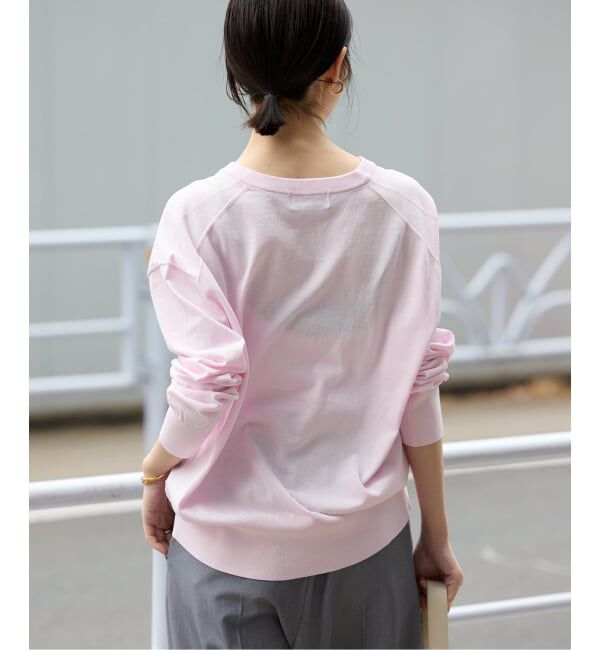 SLOBE IENA「《シリーズあり》コットンキュプラクルーネックカーディガン」|カーディガン|