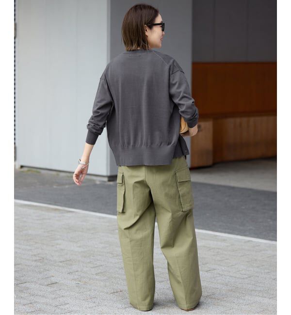 SLOBE IENA「《シリーズあり》コットンキュプラクルーネックカーディガン」|カーディガン|