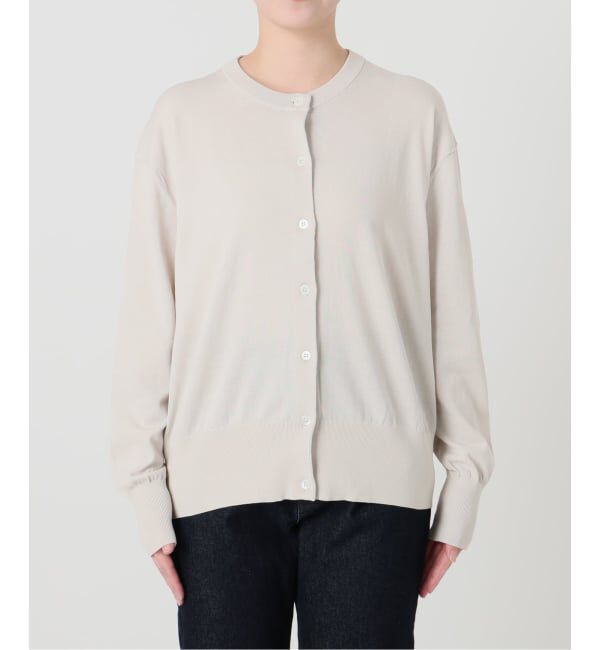 SLOBE IENA「《シリーズあり》コットンキュプラクルーネックカーディガン」|カーディガン|
