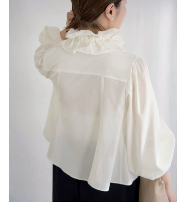 IENA「《追加》&NAVYシアーボウタイブラウス」|シャツ・ブラウス|