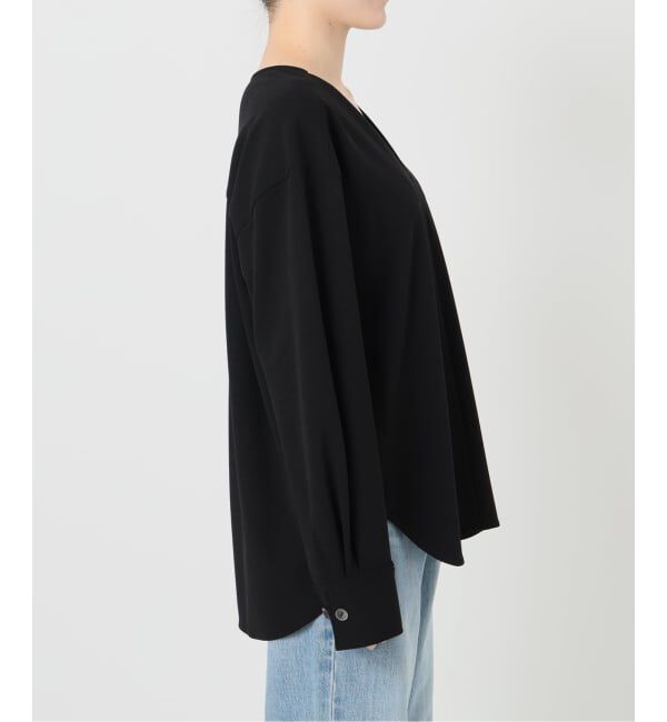 IENA「《セットアップ対応》カットジョーゼットVネックプルオーバー」|シャツ・ブラウス|