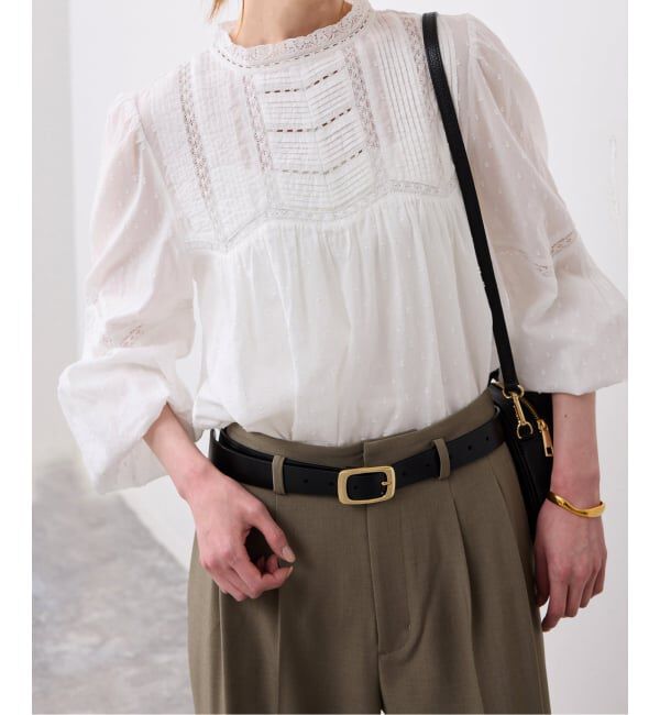 SLOBE IENA「マニーレースブラウス」|シャツ・ブラウス|ホワイト