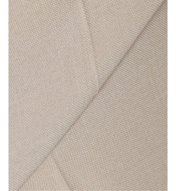 IENA「《セットアップ対応》ウォッシャブル シャークツイードセミワイドパンツ」|スラックス|