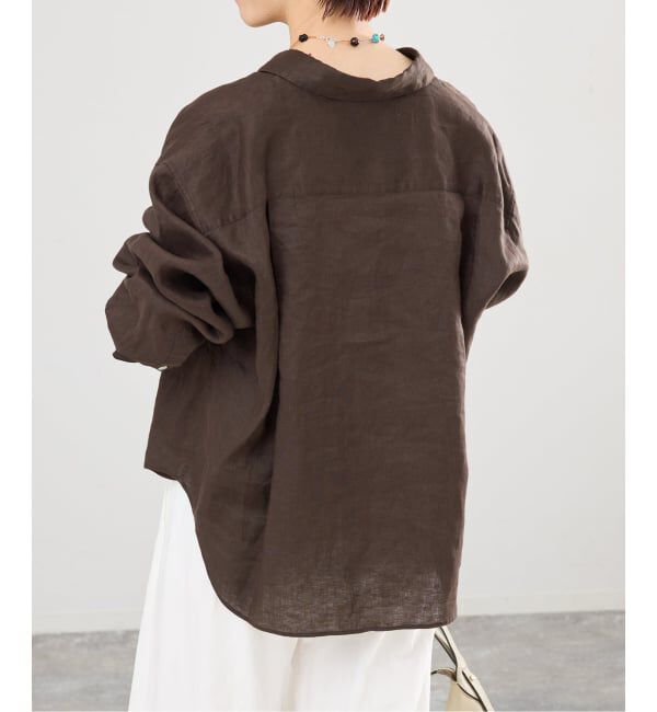 IENA「リネンワイドショートシャツ」|シャツ・ブラウス|