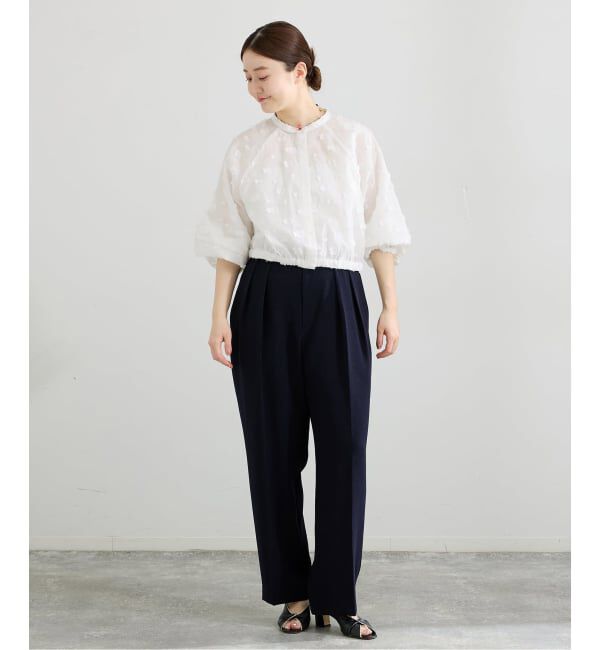 IENA「フラワージャガードボリュームブラウス」|シャツ・ブラウス|