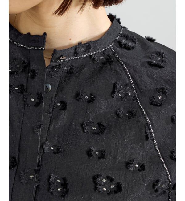 IENA「フラワージャガードボリュームブラウス」|シャツ・ブラウス|