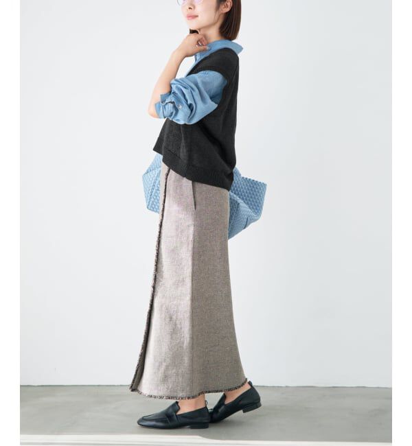 IENA「コットンwashiニットベスト」|ベスト・ジレ|