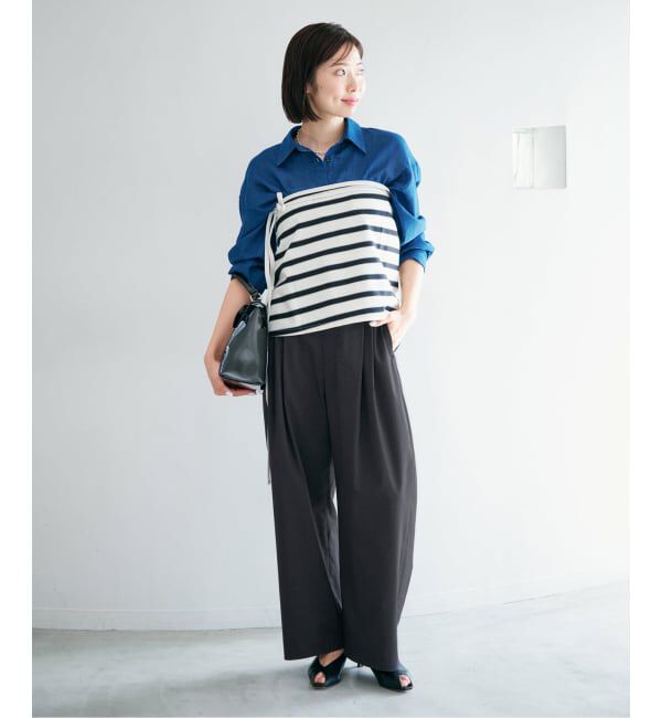 IENA「ウォッシャブル リネンミックスコクーンスラックス」|スラックス|