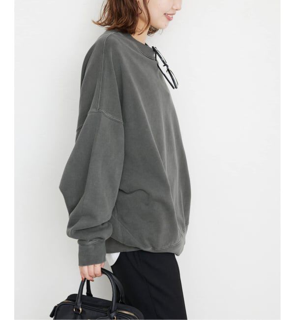 SLOBE IENA「《WEB限定/追加2予約》ビックシルエットピグメント裏毛プルオーバー」|スウェット・ジャージ|