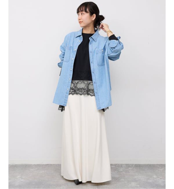 SLOBE IENA「《追加》レースコンビカットソー2」|Tシャツ・カットソー|