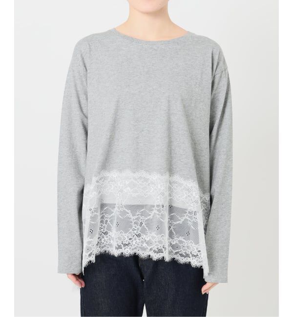 SLOBE IENA「《追加》レースコンビカットソー2」|Tシャツ・カットソー|