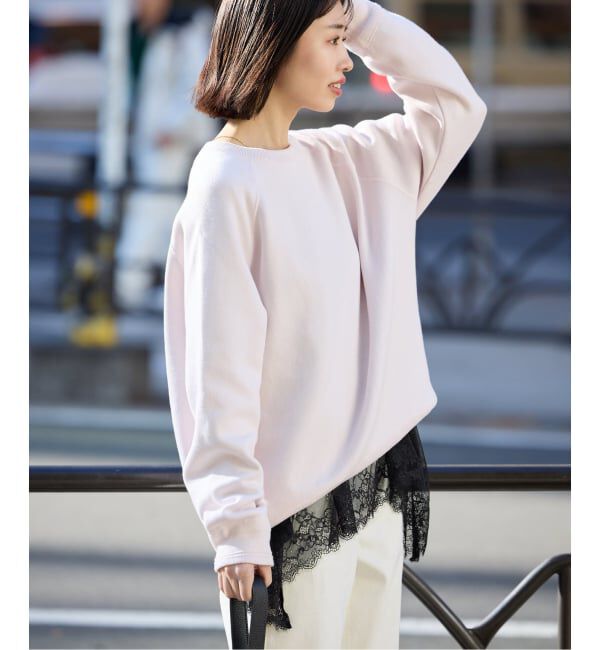 SLOBE IENA「《追加》レースコンビカットソー2」|Tシャツ・カットソー|