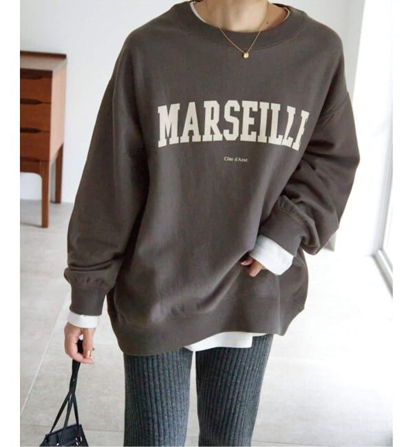 SLOBE IENA「《WEB限定/追加3》MARSEILLE ロゴスウェット」|スウェット・ジャージ|グレー