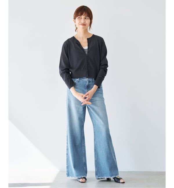 IENA「《予約》フロッキードットミニカーディガン」|カーディガン|