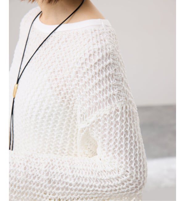 IENA「《予約》ギマメッシュプルオーバー」|ニット・セーター|