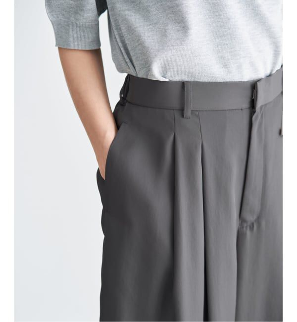 IENA「《洗濯機洗い可/予約》UVカット/接触冷感 ツイルコクーンスラックス」|スラックス|