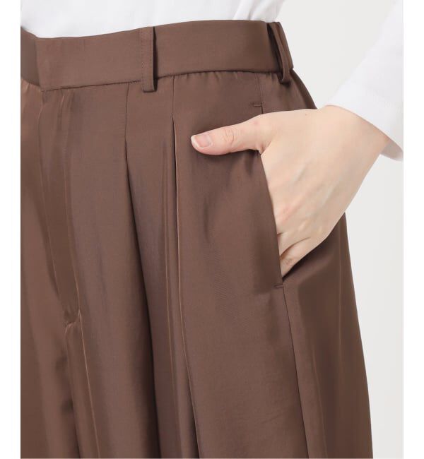 IENA「《洗濯機洗い可/予約》UVカット/接触冷感 ツイルコクーンスラックス」|スラックス|