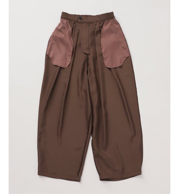 IENA「《洗濯機洗い可/予約》UVカット/接触冷感 ツイルコクーンスラックス」|スラックス|