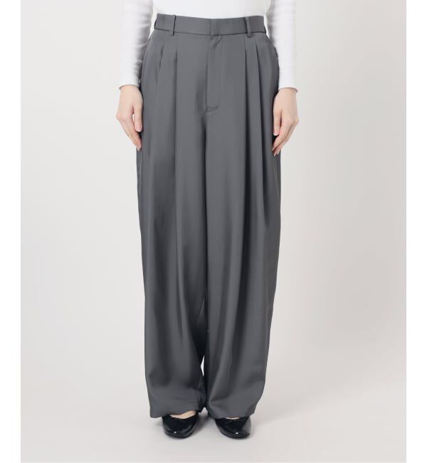 IENA「《洗濯機洗い可/予約》UVカット/接触冷感 ツイルコクーンスラックス」|スラックス|