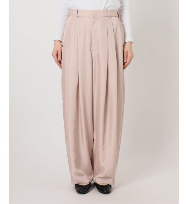 IENA「《洗濯機洗い可/予約》UVカット/接触冷感 ツイルコクーンスラックス」|スラックス|