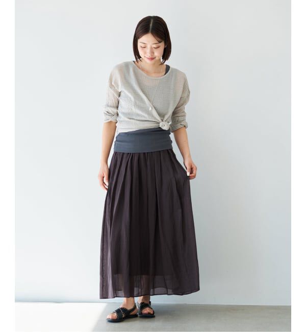 IENA「《セットアップ対応/予約》ラミータックギャザースカート」|スカート|