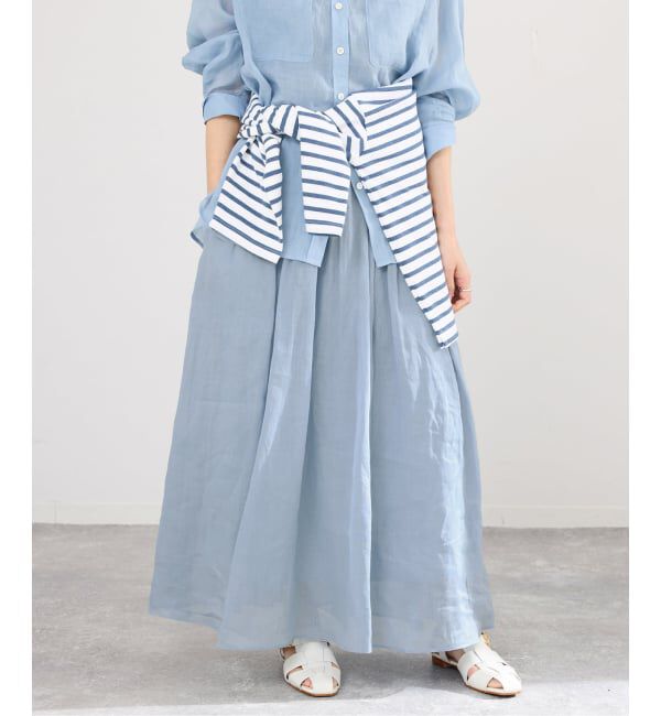 IENA「《セットアップ対応/予約》ラミータックギャザースカート」|スカート|