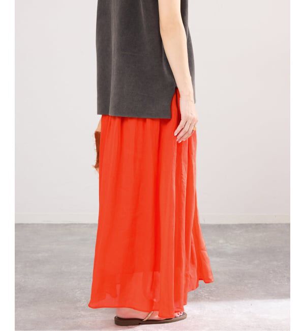 IENA「《セットアップ対応/予約》ラミータックギャザースカート」|スカート|