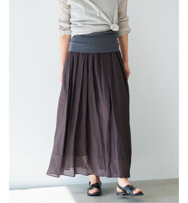 IENA「《セットアップ対応/予約》ラミータックギャザースカート」|スカート|