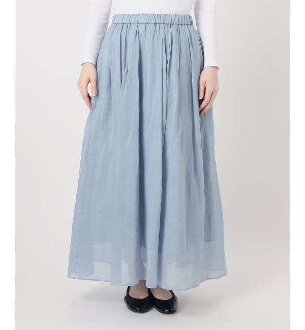 IENA「《セットアップ対応/予約》ラミータックギャザースカート」|スカート|