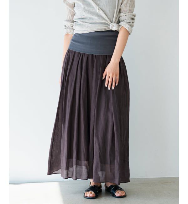 IENA「《セットアップ対応/予約》ラミータックギャザースカート」|スカート|