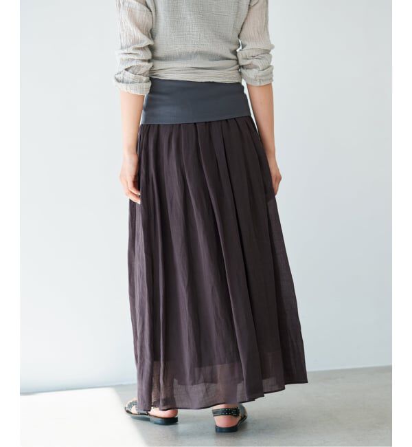 IENA「《セットアップ対応/予約》ラミータックギャザースカート」|スカート|