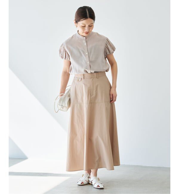 IENA「《予約/洗濯機洗い可》チノライクスカート」|スカート|