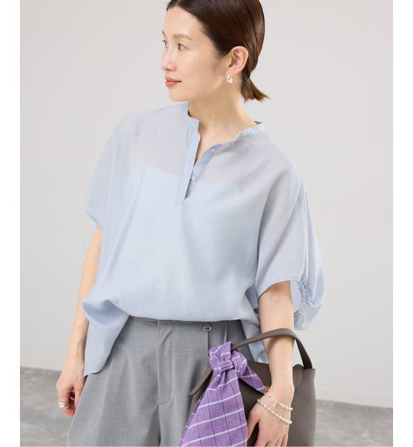 IENA「《WEB限定/追加5予約》ニュアンスドルマンブラウス」|シャツ・ブラウス|