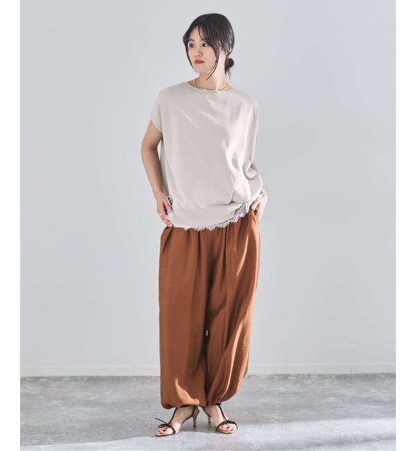 IENA「《WEB限定/追加7予約》 コットンストレッチ NEOワイドクループルオーバー」|ニット・セーター|