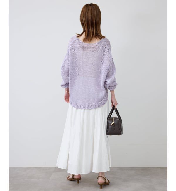 SLOBE IENA「《WEB限定/追加予約》ナイロンワッシャー切り替えギャザースカート」|スカート|