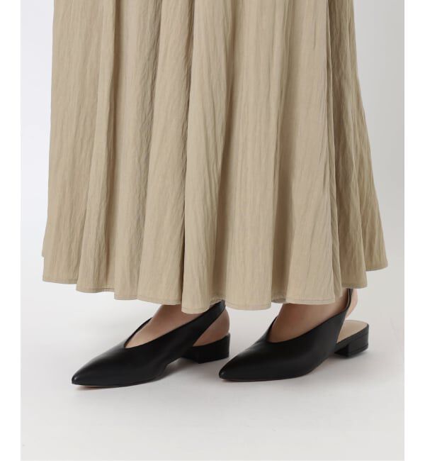 SLOBE IENA「《WEB限定/追加予約》ナイロンワッシャー切り替えギャザースカート」|スカート|