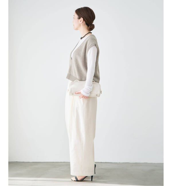 IENA「《追加予約》ウォッシャブル リネンミックスコクーンスラックス」|スラックス|