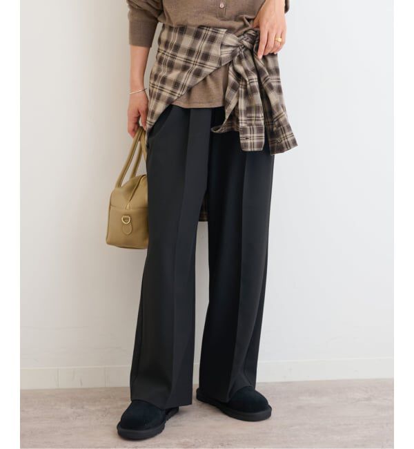 JOURNAL STANDARD relume「《追加/一部WEB限定/新色》スムースフレアタックパンツ」|スラックス|ブラック