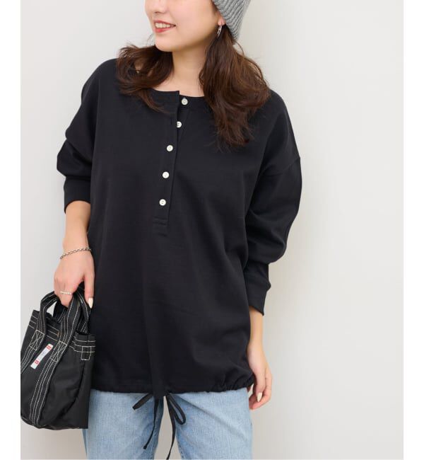 JOURNAL STANDARD relume「《WEB限定追加2》オーバーサイズヘンリーネック」|Tシャツ・カットソー|ブラック