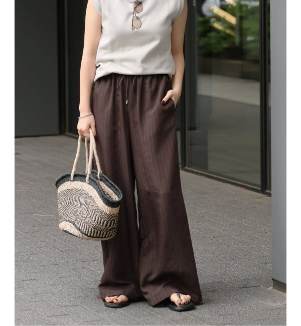 JOURNAL STANDARD relume「《追加予約》N/Rダブルストライプパンツ」|その他|ブラウン