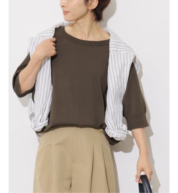 JOURNAL STANDARD relume「《予約》接触冷感 / ウォッシャブルクールドルマンプルオーバー」|ニット・セーター|ブラウン